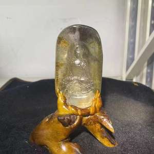 Cristal naturel colle fleur fantôme bouddha huit patron saint ornements maison salon décoration - Product Image 2