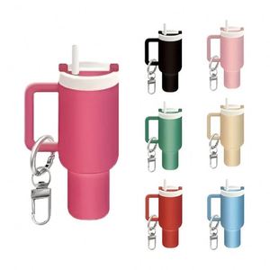 Hot Sell Plastic Lipstick <b>Mini</b> Bucket Portable Wallet Keychain Earphone Storage Bag Key Ring <b>Mini</b> Tumbler Keychain - Product Image 5