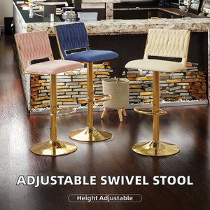 Height-<b>Adjustable</b> Swivel Armless Metal <b>Bar</b> <b>Stool</b> Modern Minimalism Design Commercial Use Dining Room Coffee Shop Hotel Chair - Product Image 2