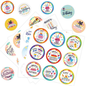 Etiquetas Adhesivas Personalizadas de Feliz Cumpleaños para Uso Promocional, Precio al por Mayor, Etiquetas Adhesivas para Brillo Labial en Vial, para Amigos y Niños - Product Image 1
