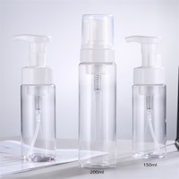 Emballage cosmétique transparent recyclable de la bouteille 200ml de pompe de mousse de shampooing et de conditionneur
