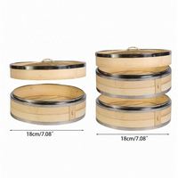 Couscoussier en acier inoxydable avec couvercle visible et éléments en bois, cuiseur vapeur commercial électrique en bambou, livraison directe