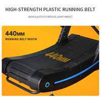 Caminadora Mecánica Profesional Mini Autopropulsada con Pantalla LED, Ecológica y Curva para Gimnasio