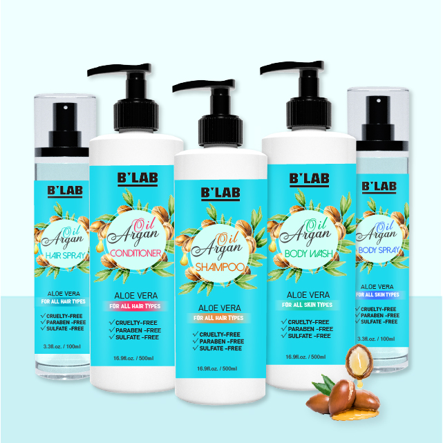 Multifunctional natural private label hair argan oil shampoo for wholesales