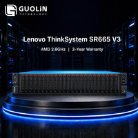 Serveur en rack ThinkSystem SR665 V3 2U, RAM DDR5 ECC, jusqu'à 8 GPU, configuration personnalisable, processeur AMD 3,1 GHz, garantie de 3 ans