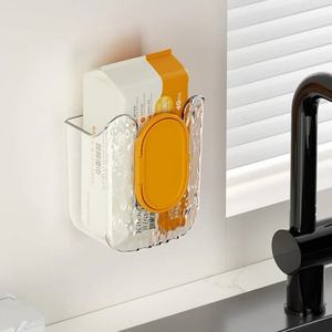 Wall Mounted Tissue Boxes Toilet Paper Container Holders Punch Free Paper Drawer Storage Case <b>Bathroom</b> Accessories - Product Image 5