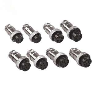 GX16 8pin PCB Panel Mount melalui lubang panjang Pin soket <span class=keywords><strong>2</strong></span>/<span class=keywords><strong>3</strong></span>/4/5/6/7/8/9/10/11/12pin berlapis perak M16 konektor melingkar - Product Image 1