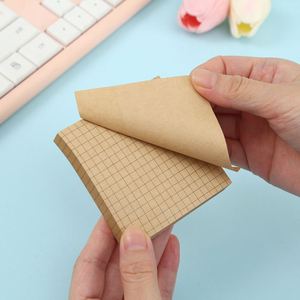 Bloc de Notas Adhesivas Cuadradas Kraft Blancas con Cuadrícula, Bloc de Notas Autoadhesivas en Blanco para Planificador, Diario, Toma de Notas, Estudiantes y Oficina - Product Image 3