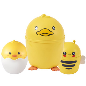 Mini bote de basura de escritorio con forma de abeja, de metal, para uso en interiores, oficina, dormitorio, sala de estar, escritorio - Product Image 5
