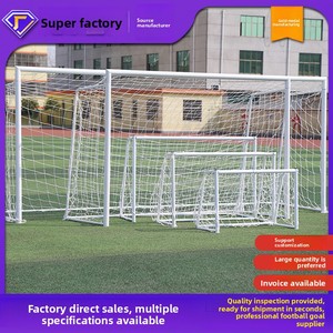 Portería de Fútbol Estándar de Tamaño Pequeño <span class=keywords><strong>3x2</strong></span> 3-on-3/4-on-4, Marco de Acero Portátil, Desmontable, Configuración Móvil para Niños y Adultos - Product Image 1