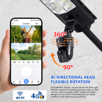 Nouvelle conception de lampadaire solaire CCTV avec caméra, étanche IP65, WiFi 4G, vision nocturne HD, détecteur de mouvement, lampe de sécurité extérieure