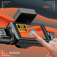 Cámara para Auto 2K 4G LTE, Dashcam Inteligente de 4 Canales con ADAS+BSD, Pantalla Táctil IPS de 3'', Aplicación Móvil