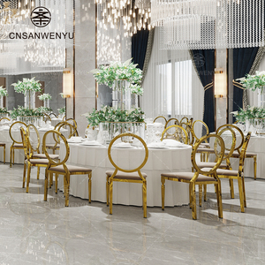 Chaises en acier inoxydable transparentes certifiées ISO, design personnalisé, vente en gros, pour événements, mariages, banquets, fêtes - Product Image 1