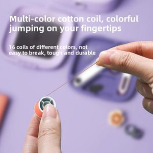 Kit de Costura Magnético Portátil Mini con Aguja e Hilo, Kit de Costura de Emergencia para Viajes con Material PP Pequeño para Uso Manual - Product Image 3