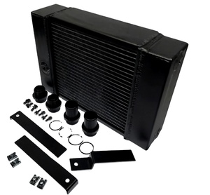 Nuovo Radiatore Universale in <span class=keywords><strong>Alluminio</strong></span> per Auto da Corsa, 10.5in H X 10in L X 3.6in W - Nero - Product Image 1