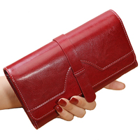 Dompet Kartu Kulit Sapi Asli Wanita Mewah, Dompet Uang Koin RFID untuk Wanita, Dompet Panjang Kulit Wanita, Tas Clutch Wanita