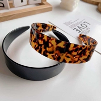 Serre-têtes personnalisés pour femmes en acétate léger, motifs animaliers/géométriques, écaille de tortue noire, écologiques, larges accessoires pour cheveux