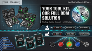 Juego de llaves de impacto al por mayor, juego de herramientas mecánicas CRV/CRMO, caja de herramientas con estuche rígido, herramienta manual para reparación de automóviles, OEM/ODM - Product Image 5