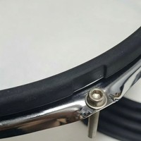 13-Inch Rubber Drum Rim, Gray Practice Drum Ring with Replaceable Quiet Durable Percussion Accessory for Drum Kit Parts