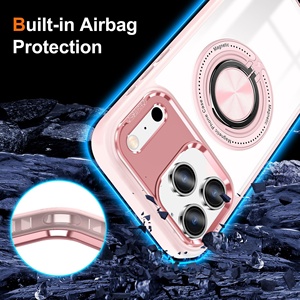 Étui magnétique transparent de luxe avec béquille annulaire |   Cache-caméra coulissant et pare-chocs coloré pour la série 17-<span class=keywords><strong>11</strong></span> - Product Image 4