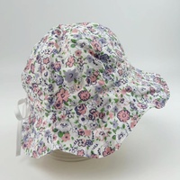 Venta al por mayor encantador algodón impresión cubo sombrero tulipán sombrero para bebé impresión Digital flor personaje popelina Mujer 100% algodón