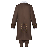 Manteau Marron Vintage Médiéval Jack Sparrow Costume Cosplay Unisexe Halloween Renaissance Pirate Gothique Steampunk Veste Robe TV