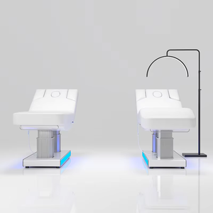 Nuovo Arrivo: Lettino da Massaggio per Salone di Bellezza con Base Argentata, Lussuoso Lettino Elettrico a 4 Motori per Trattamenti Estetici e Spa Facciale - Product Image 4