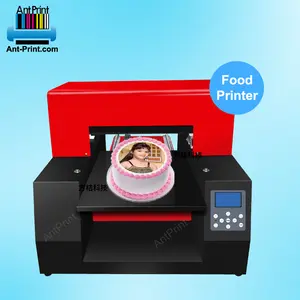 Цифровой a3, выпеченный в гофрированной формочке изображение принтера торт принтеры прямая Бесконтактный струйная печатная машина с 6 съедобные чернила цвет