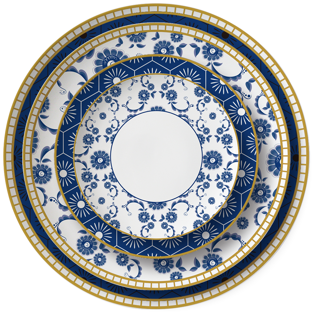 Ensemble d'assiettes