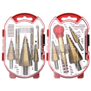 4pc <b>Step</b> <b>Drill</b> Bit Set Metric Hex Shank For Nonferrous Metals In Plastic Case - Product Image 2