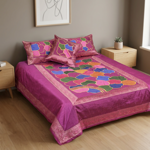 Beautiful Ethnic Hand Embroidered <b>Bedding</b> <b>Set</b> - Product Image 2