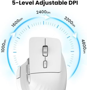 Souris ergonomique rechargeable OEM 8D Light Rgb, souris sans fil BT 2.4Ghz multi-appareils pour PC, ordinateur portable, maison, bureau - Product Image 3