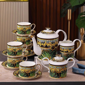 Service de table de luxe 58 pièces en céramique, vaisselle personnalisée pour mariage royal, assiettes en porcelaine fine - Product Image 3