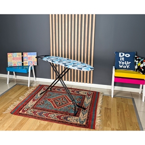 Planche à repasser pliante mini modèle MILENYUM EKO en acier avec housse en coton, support pour fer à repasser, usage domestique, organisation de la garde-robe, Turquie - Product Image 1