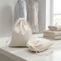 Sacs à cordon en mousseline de polyester-coton de luxe avec logo personnalisé, écologiques, résistants à l'eau, durables, sacs de lavage