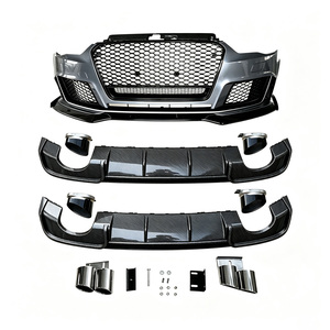Parachoques Delantero Estilo RS3 con Difusor y Rejilla, Labio Delantero para <span class=keywords><strong>Audi</strong></span> <span class=keywords><strong>A3</strong></span> S3 2013-2016 8V, Kit de Conversión Facelift, Venta al por Mayor de Fábrica - Product Image 2