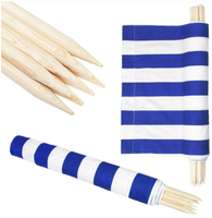 Paravent de plage blanc/bleu marine, pare-soleil coupe-vent, écran de confidentialité 8m, écran de plage rayé bleu