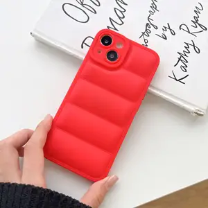 Fashion Cotton TPU Down Jacket Soft Shape Phone Case Back Cover For iphone 14 13 12 11 pro max xr xs 7/8 plus