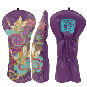 New Design Chinese Style Crane <strong>Koi</strong> Golf Headcover Embroidery Wood Driver Club Golf Head Cover Golf Headcover - Product Image 3