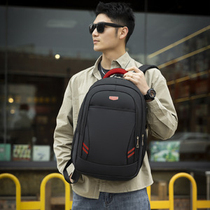 Laptop <b>Backpack</b> Large Capacity <b>Black</b> Men's Shoulder Bag For Travel And School Use - Product Image 3