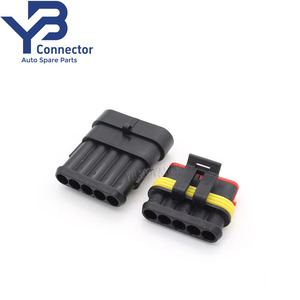 Boîtier en nylon <span class=keywords><strong>voiture</strong></span> électrique étanche Tyco 5 broches mâle femelle série 1.5 Amp Superseal connecteur 282089-1 282107-1 - Product Image 4