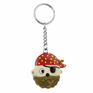 Portachiavi pirata con barba, mini peluche per bambini e adulti - Product Image 2