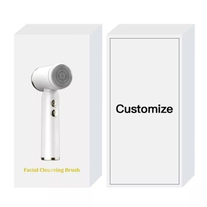 Portable Hot&Cold Compress Silicone Face Skin Scrubber Exfoliating <b>Cleaner</b> Electric <b>Sonic</b> Facial Cleansing Brush - Product Image 1