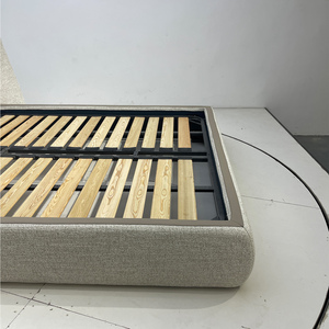 Ý thiết kế tối giản nhà bông và vải lanh biệt thự lớn phẳng đôi Màn hình rộng giường gỗ rắn giường mềm - Product Image 6