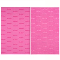 Serviette en coton 100% avec logo personnalisé en relief - Serviette de plage jacquard à logo répété de qualité supérieure - Serviettes de luxe super absorbantes pour hôtel et spa