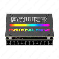 JEYI Factory 90 ATX 24Pin RGB Adapter 18 modos de luz hembra a macho placa base conector de alimentación para PC de escritorio en Stock