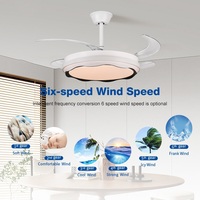 Ventilador de Techo LED Invisible de 42 Pulgadas con Luz, 42W, 4 Aspas, ABS, Fabricación Profesional de Alta Calidad, Proveedores Chinos