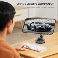 Support de téléphone magnétique pliable en alliage métallique HEYBINGO X65 pour tableau de bord et fenêtre de voiture, compatible avec les téléphones mobiles de 5 à 8 pouces