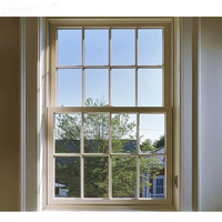 Ventana Corredera Vertical Moderna de Aleación de Aluminio para Cocina, con Malla de Acero Inoxidable, Doble Acristalamiento, Resistente al Viento, para Dormitorio o Escuela