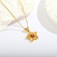 Pendentif en chaîne hexagonale en zircon en acier inoxydable titane couleur inaltérable, bijou minimaliste unisexe pour occasions spéciales et anniversaires